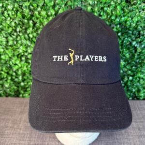 New The Players Hat Cap Adjustable Strapback Black New Era PGA Golf Adult Gift